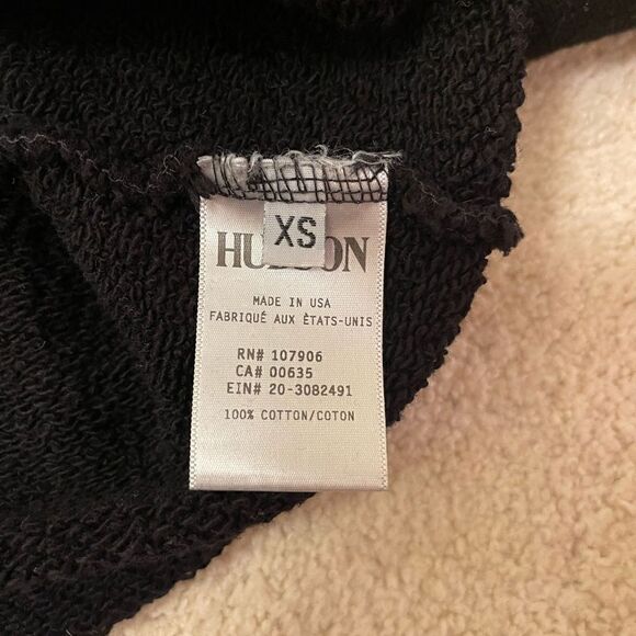 Hudson Black "shredded" sweatshirt size XS! Perfect condition - Picture 4 of 5